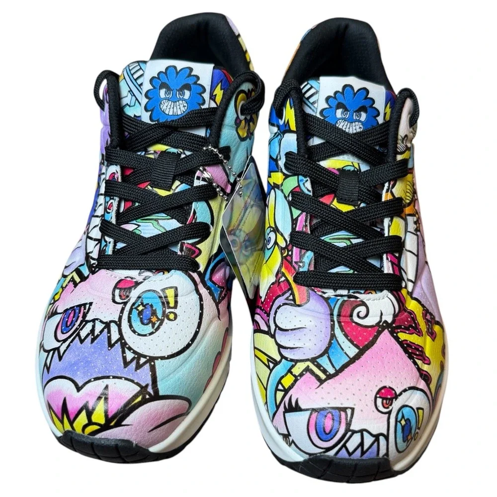 Skechers Street x Vexx Uno Color Doodle Process Womens 8.5 Multi Art NWT 177973